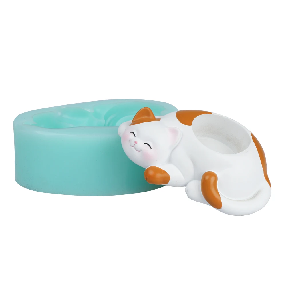DW0048 Fat Cat Candlestick Candle Holder Soap Mold Mould Clay Resin Animal Lucky Cat Mould Silicone Silicone Rubber PRZY
DW0048 Fat Cat Candlestick Candle Holder Soap Mold Mould Clay Resin Animal Lucky Cat Mould Silicone Silicone Rubber PRZY