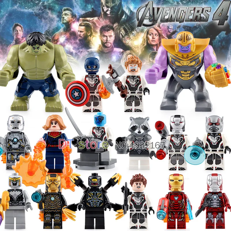 50Pcs/Lot Legoed Super Heros Figures Avengers 4 Endgame Iron Man Sipderman Building Blocks Model Toys For Children Gift D157-172
50Pcs/Lot Legoed Super Heros Figures Avengers 4 Endgame Iron Man Sipderman Building Blocks Model Toys For Children Gift D157-172