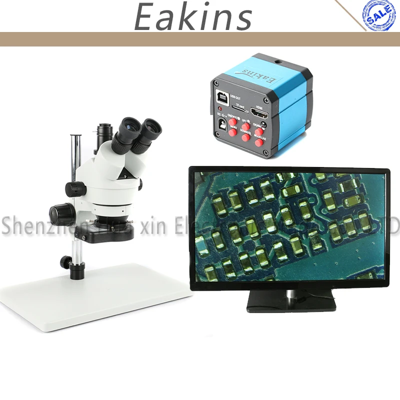 7X-45X Zoom Trinocular Stereo Microscope+Big Stand+144 LED Light+720p 14MP HDMI USB Digital Industry Video Microscope Camera
7X-45X Zoom Trinocular Stereo Microscope+Big Stand+144 LED Light+720p 14MP HDMI USB Digital Industry Video Microscope Camera