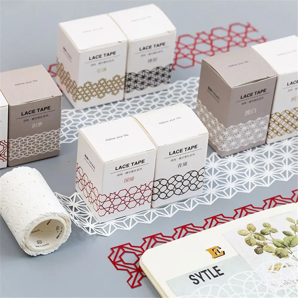 4-5cm*5m Hollow Lace Washi Tape Cute Stationery Self Adhesive Masking Tapes DIY Scrapbooking Notebook Diary Decorations Supplies
4-5cm*5m Hollow Lace Washi Tape Cute Stationery Self Adhesive Masking Tapes DIY Scrapbooking Notebook Diary Decorations Supplies
