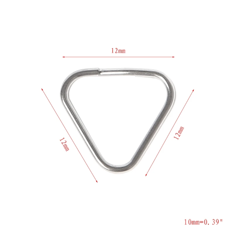 10pcs/set Metal Triangle Rings Split Digital Camera Strap Hook Replacement Parts