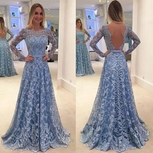 Women High Waist Backless Dress Bridemaid Wedding Prom Cocktail Party Dresses Lace Long Sleeve Fashion Elegant Summer Dress
Women High Waist Backless Dress Bridemaid Wedding Prom Cocktail Party Dresses Lace Long Sleeve Fashion Elegant Summer Dress
