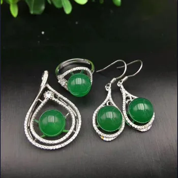 Yu Xin Yuan Fine Jewelry Natural 925 Silver Jade Medullary Ring Pendant Earrings Jewelry Sets Women Party Jewelry
Yu Xin Yuan Fine Jewelry Natural 925 Silver Jade Medullary Ring Pendant Earrings Jewelry Sets Women Party Jewelry