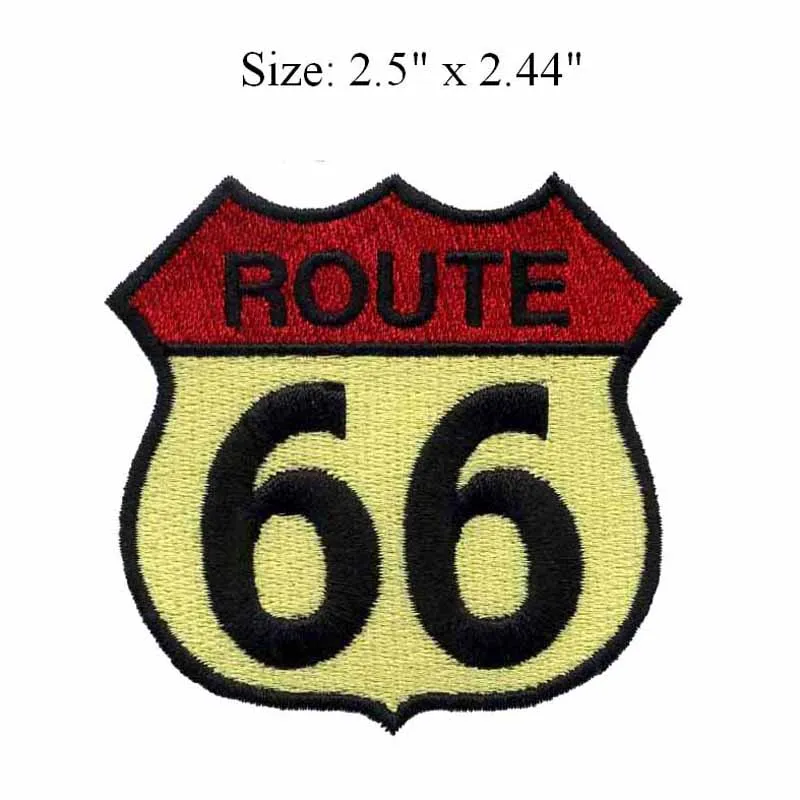 Route 66 embroidery patch 2.44"wide /shield patch/digitized artwork/baseball jacket patch
Route 66 embroidery patch 2.44"wide /shield patch/digitized artwork/baseball jacket patch