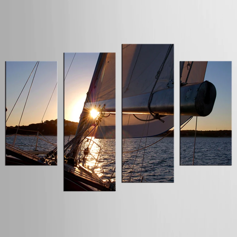 4 pieces HD Printed Sunset Sailing Painting on canvas room decoration print poster picture canvas
4 pieces HD Printed Sunset Sailing Painting on canvas room decoration print poster picture canvas