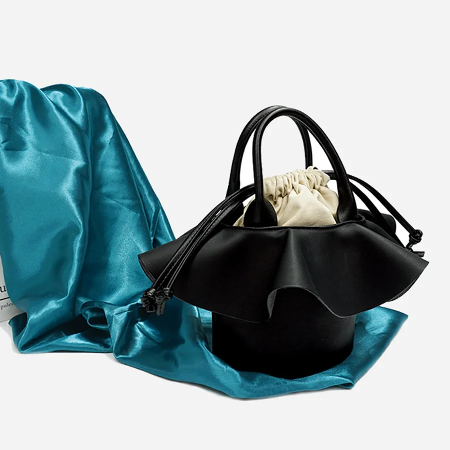 Fashion String Ruffle Women Handbags Luxury Leather Women Evening Shoulder Bags Vintage Flounced Ladies Hand Bags For Woman 2019
Fashion String Ruffle Women Handbags Luxury Leather Women Evening Shoulder Bags Vintage Flounced Ladies Hand Bags For Woman 2019