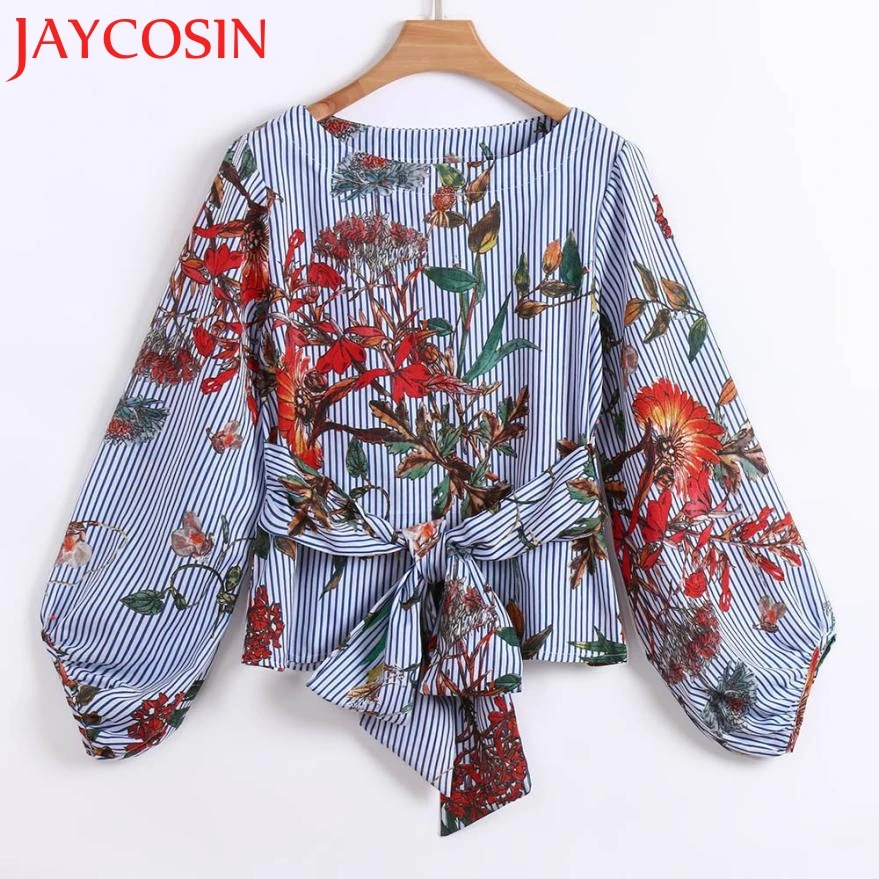 JAYCOSIN Newly 2018 Women Lantern Sleeve Belted Mixed Striped Long Sleeve Tops Autumn Floral dropshipped July 28
JAYCOSIN Newly 2018 Women Lantern Sleeve Belted Mixed Striped Long Sleeve Tops Autumn Floral dropshipped July 28