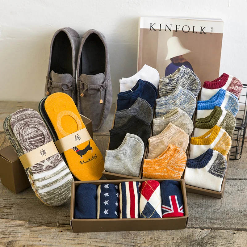Socks men boat socks A143 cotton shallow mouth thin section summer spring men