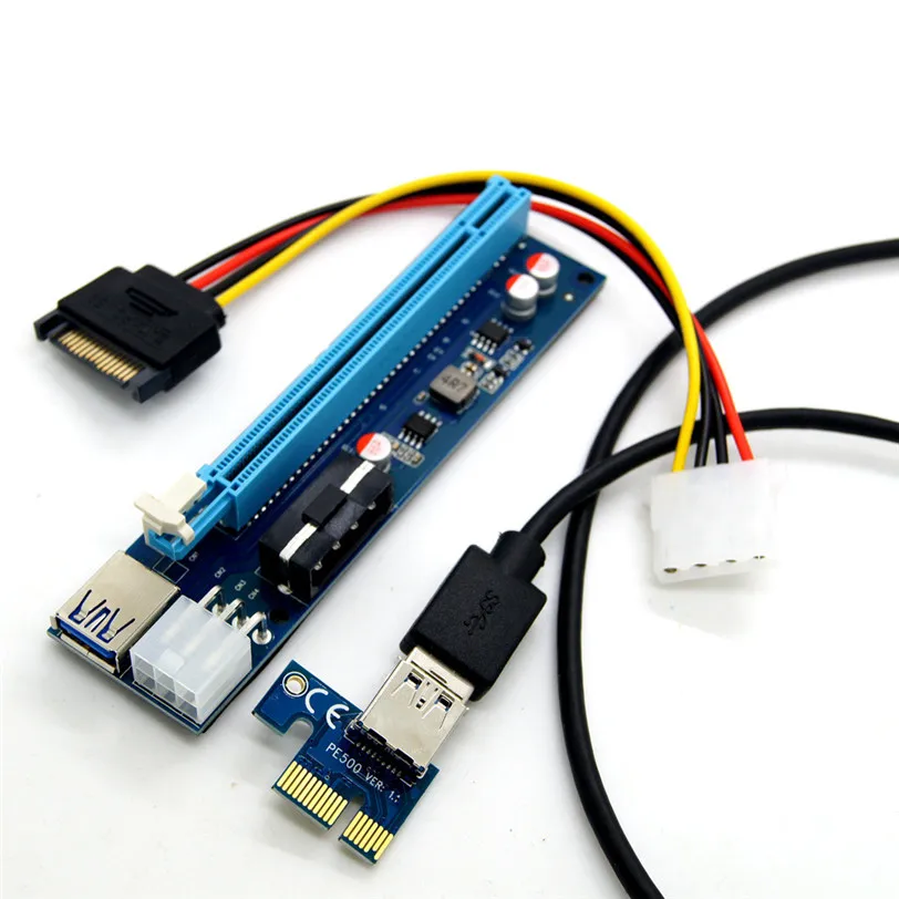 USB3.0 PCI-E Express 1x To 16x Extender Riser Card Adapter SATA 6Pin Cable Jun22 Professional Drop Shipping Factory Price
USB3.0 PCI-E Express 1x To 16x Extender Riser Card Adapter SATA 6Pin Cable Jun22 Professional Drop Shipping Factory Price