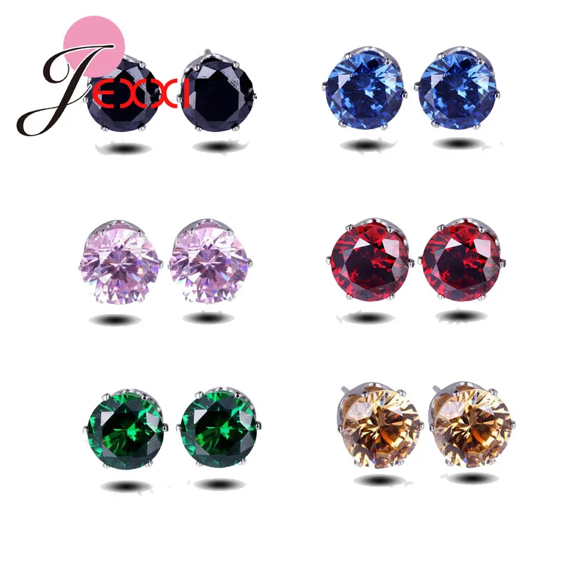 Hot More Colors 3-8MM Anti-allergic Earring Real 925 Sterling Silver Jewelry Cubic Zirconia Crystal Stud Earring Women
Hot More Colors 3-8MM Anti-allergic Earring Real 925 Sterling Silver Jewelry Cubic Zirconia Crystal Stud Earring Women