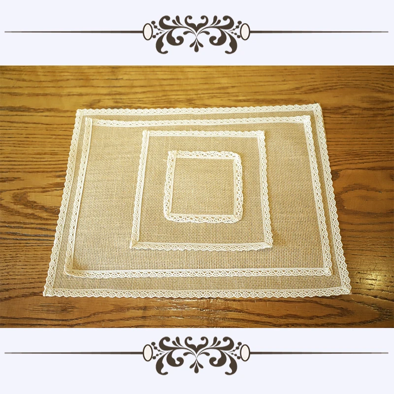 Placemats Pastoral Retro Style Burlap Placemats Coasters Decorative Objects Environmentally Friendly and Durable Lace Decorative
Placemats Pastoral Retro Style Burlap Placemats Coasters Decorative Objects Environmentally Friendly and Durable Lace Decorative
