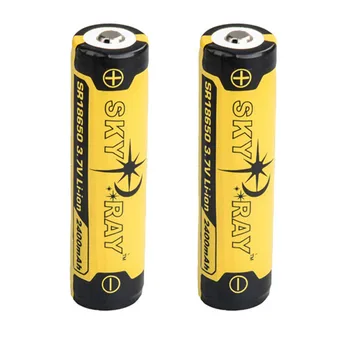SKY RAY SR18650 3.7V 2400mAh Li-ion Rechargeable Battery with Protected PCB Power Source for LED Flashlight (1 Pair)
SKY RAY SR18650 3.7V 2400mAh Li-ion Rechargeable Battery with Protected PCB Power Source for LED Flashlight (1 Pair)
