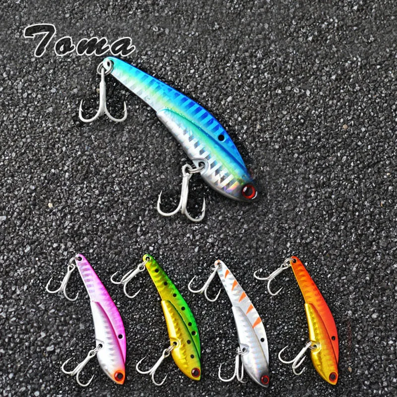 TOMA 5PCS/lot Metal VIB Spoon Fishing Lures Lead Fish 5colors 26g 75mm Lead Metal Lure Spoon Bait With VMC Hooks Fishing Tackle
TOMA 5PCS/lot Metal VIB Spoon Fishing Lures Lead Fish 5colors 26g 75mm Lead Metal Lure Spoon Bait With VMC Hooks Fishing Tackle
