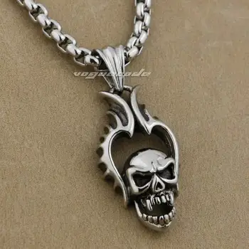 316L Stainless Steel Wing Skull Pendant Fashion Charms Style 7E004 Steel Necklace 24inch
316L Stainless Steel Wing Skull Pendant Fashion Charms Style 7E004 Steel Necklace 24inch
