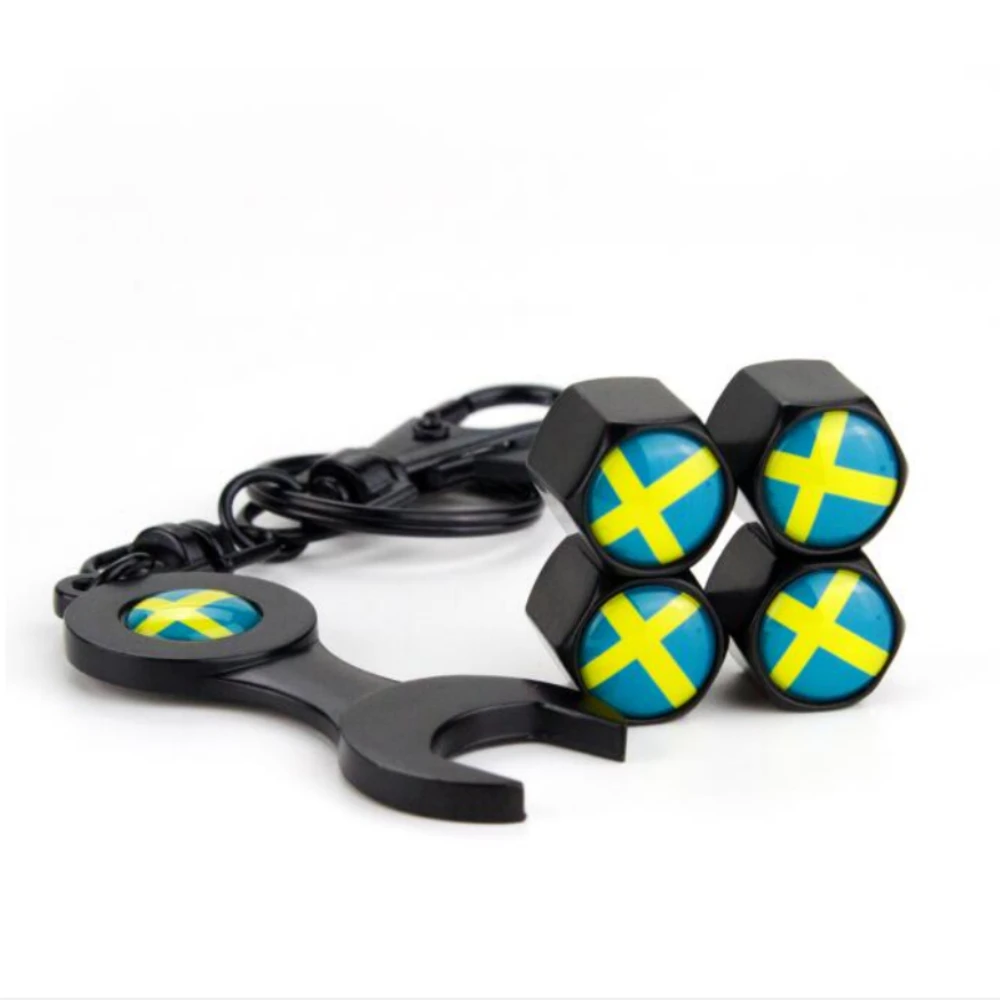 4pcs Car Tire Accessories Wheel Valve Stems Caps & Wrench Sweden Flag Logo for Ford Focus Volvo Xc90 S60 S80 S40 V50 Xc70 V40
4pcs Car Tire Accessories Wheel Valve Stems Caps & Wrench Sweden Flag Logo for Ford Focus Volvo Xc90 S60 S80 S40 V50 Xc70 V40