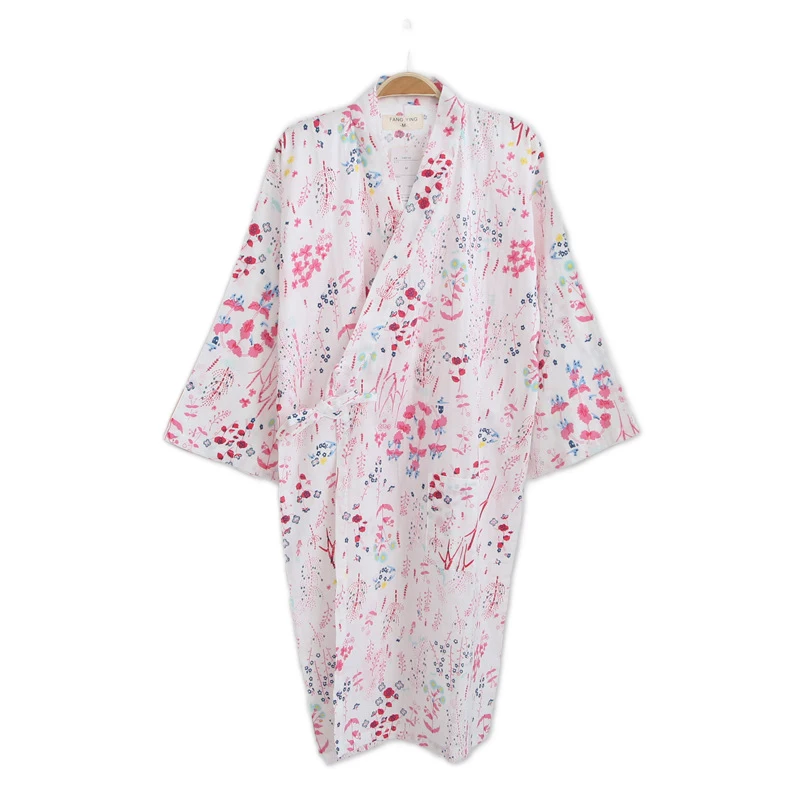 Fresh Floral Summer kimono robes women long sleeve simple nightgown 100% gauze cotton kimono japanese Spa bathrobes women
Fresh Floral Summer kimono robes women long sleeve simple nightgown 100% gauze cotton kimono japanese Spa bathrobes women