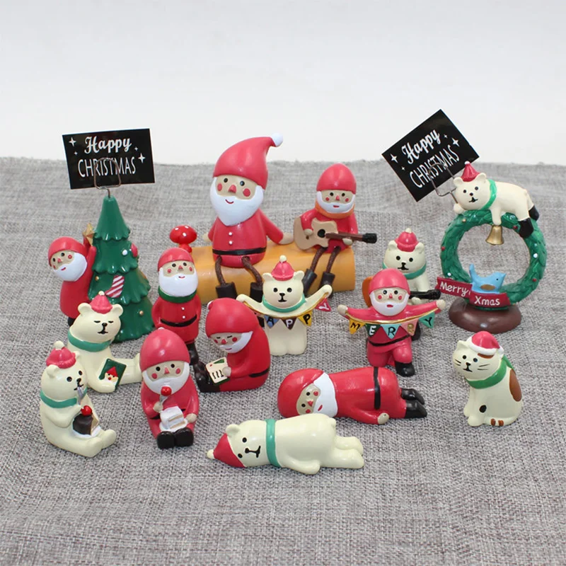 Christmas Sant Claus Tree Bear Decole Cat Miniature Figurine Bonsai ornament home decoration fairy garden DIY resin craft
Christmas Sant Claus Tree Bear Decole Cat Miniature Figurine Bonsai ornament home decoration fairy garden DIY resin craft