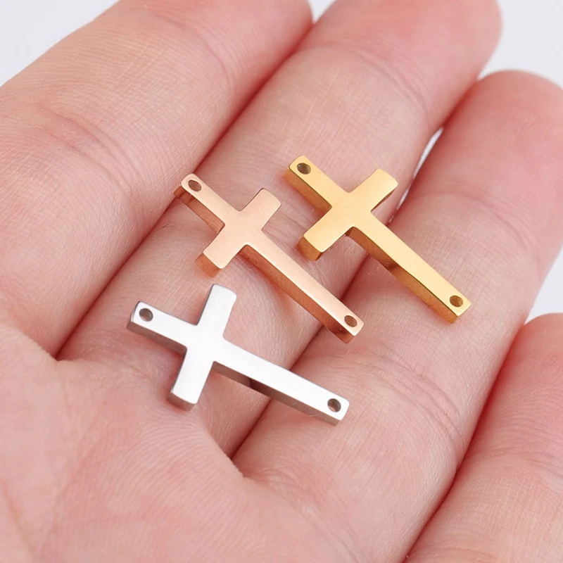 Semitree 5pcs/lot Stainless Steel Cross Bracelet Connectors Necklace Charms Pendant DIY Jewelry Making Handcrafted Accessories
Semitree 5pcs/lot Stainless Steel Cross Bracelet Connectors Necklace Charms Pendant DIY Jewelry Making Handcrafted Accessories