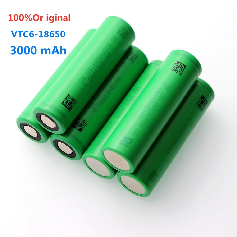 D 100% original VTC6 3.7 V 3000 MAH Li ion rechargeable 18650 battery for SONY us18650 vtc6 3000mah toys tools flashlight
D 100% original VTC6 3.7 V 3000 MAH Li ion rechargeable 18650 battery for SONY us18650 vtc6 3000mah toys tools flashlight