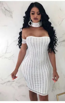 New Arrival Sexy Off Shoulder White Sequins Women Summer Dress 2018 Knitted Bodycon Designer Party Dress
New Arrival Sexy Off Shoulder White Sequins Women Summer Dress 2018 Knitted Bodycon Designer Party Dress