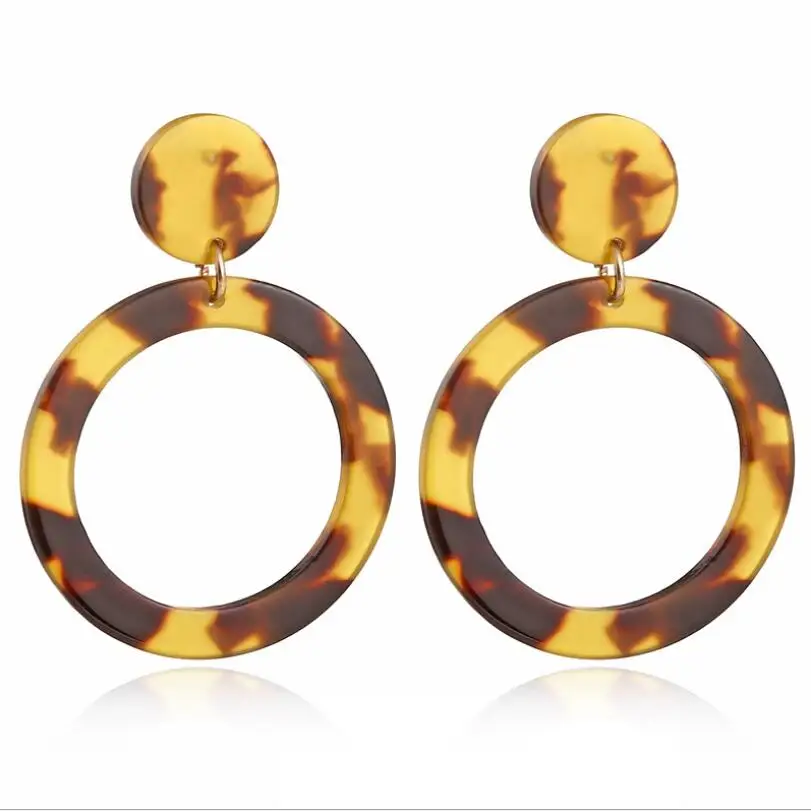 New Vintage Leopard Round Geometric Acetate Resin Drop Earrings For Women Fashion Jewelry Acrylic Tortoiseshell Pendientes AE836
New Vintage Leopard Round Geometric Acetate Resin Drop Earrings For Women Fashion Jewelry Acrylic Tortoiseshell Pendientes AE836
