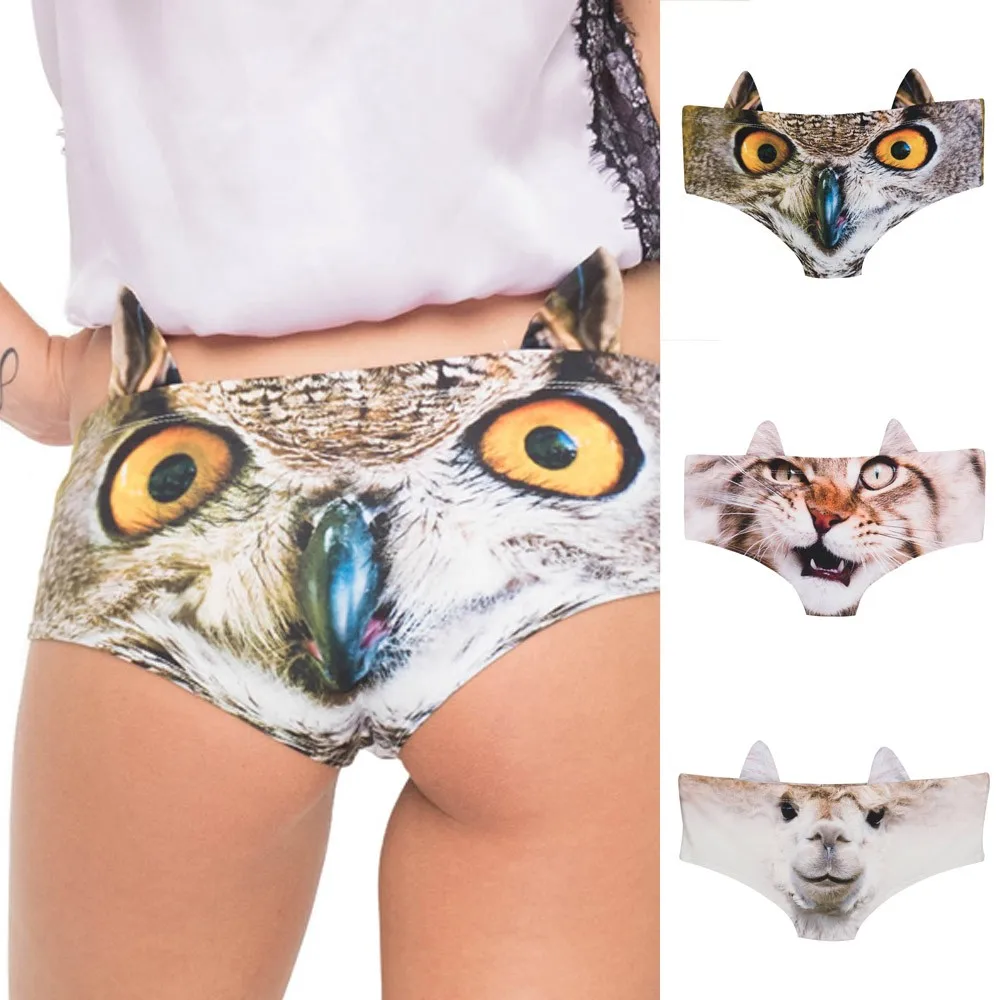 Novelty 2018 Ladies Hipsters Panties Animal Pattern Ear Themed Women Panties Print Underwear low-Rise High Quality Thongs @20 
Novelty 2018 Ladies Hipsters Panties Animal Pattern Ear Themed Women Panties Print Underwear low-Rise High Quality Thongs @20