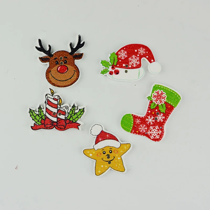 30pcs Random Mixed Wooden Button Christmas Pattern Scrapbook Decorative Buttons For Cloth Decoration New Year's Product
30pcs Random Mixed Wooden Button Christmas Pattern Scrapbook Decorative Buttons For Cloth Decoration New Year's Product