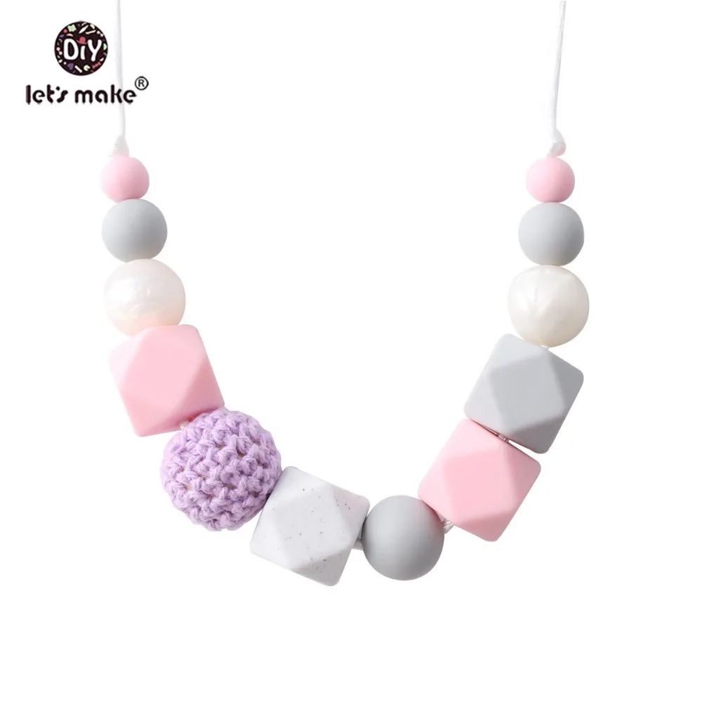 Let's Make Baby Teether 1pc Feeding Necklace Crochet Beads Food Grade Silicone Teether Without BPA Free DIY Crafts Teething Toys
Let's Make Baby Teether 1pc Feeding Necklace Crochet Beads Food Grade Silicone Teether Without BPA Free DIY Crafts Teething Toys