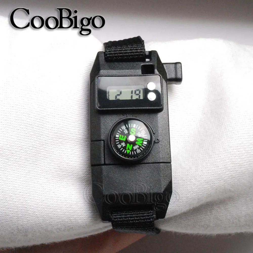 10pcs Waterproof Time Display Compass Whistle 5/8" Buckle Parachute 550 Cord Paracord Bracelet Outdoor Camping Survival Kits
10pcs Waterproof Time Display Compass Whistle 5/8" Buckle Parachute 550 Cord Paracord Bracelet Outdoor Camping Survival Kits