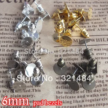 Bulk 1000set/lot mixed 6mm pad earring post with backings stoppers findings for studs jewelry beads making
Bulk 1000set/lot mixed 6mm pad earring post with backings stoppers findings for studs jewelry beads making