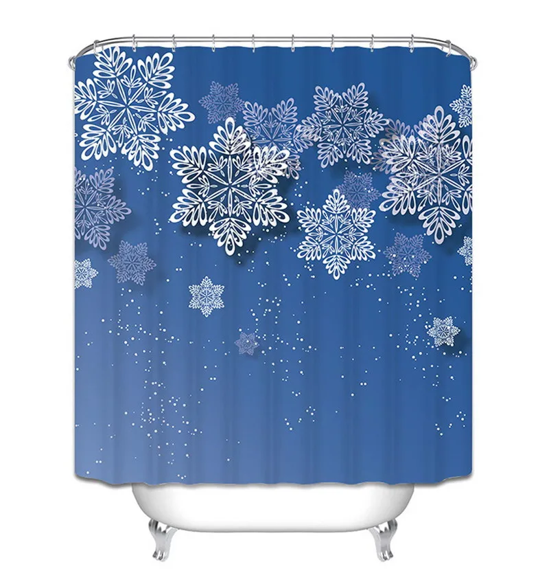 3D Christmas Shower Curtain Snowflake Pattern Bathroom Drapes Curtains Waterproof Polyester Bath Curtain with Hooks Home Decor
3D Christmas Shower Curtain Snowflake Pattern Bathroom Drapes Curtains Waterproof Polyester Bath Curtain with Hooks Home Decor
