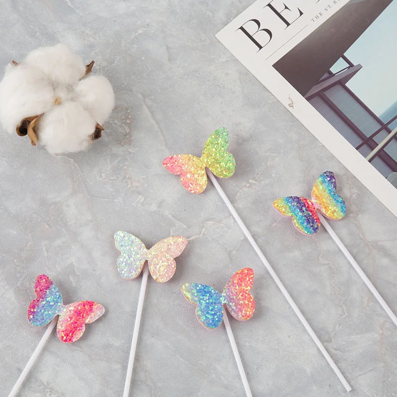 5pcs Colorful Butterfly Wedding Cake Topper Glitter Heart Crown Cupcake Topper For Birthday Party Cake Decorations Baby Shower
5pcs Colorful Butterfly Wedding Cake Topper Glitter Heart Crown Cupcake Topper For Birthday Party Cake Decorations Baby Shower