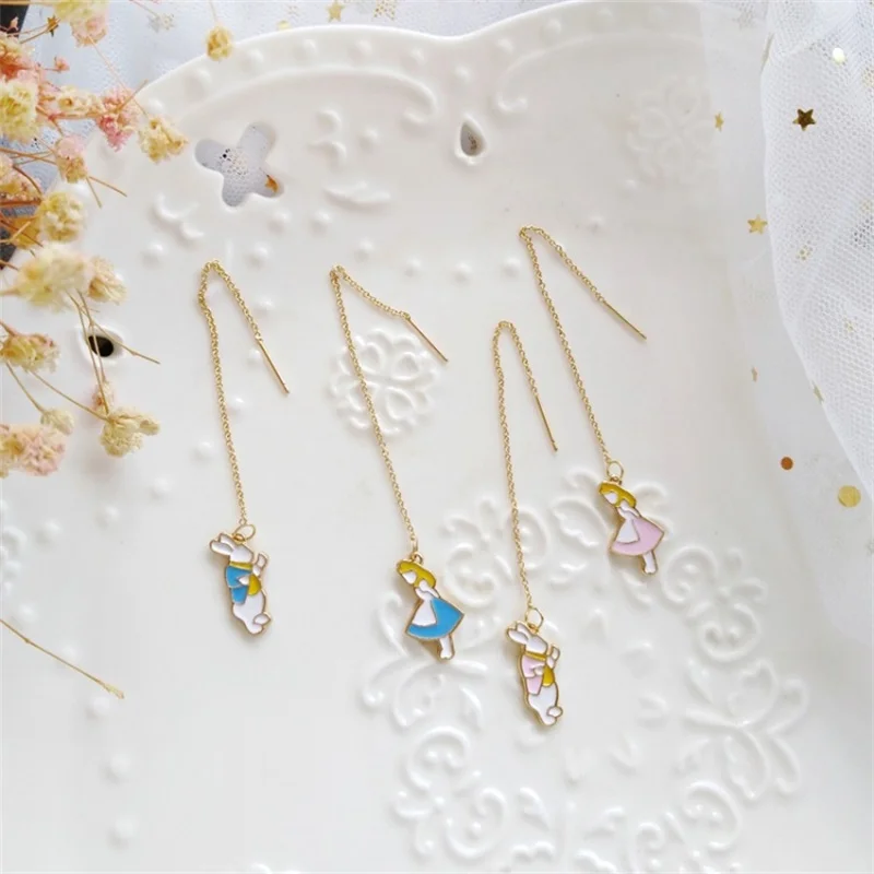 3*2018 Harajuku Style Party Girl Pop Rock Party Cartoon Style Earrings Enamel Alice Wonderland Style Rabbit Asymmetric Earrings
3*2018 Harajuku Style Party Girl Pop Rock Party Cartoon Style Earrings Enamel Alice Wonderland Style Rabbit Asymmetric Earrings