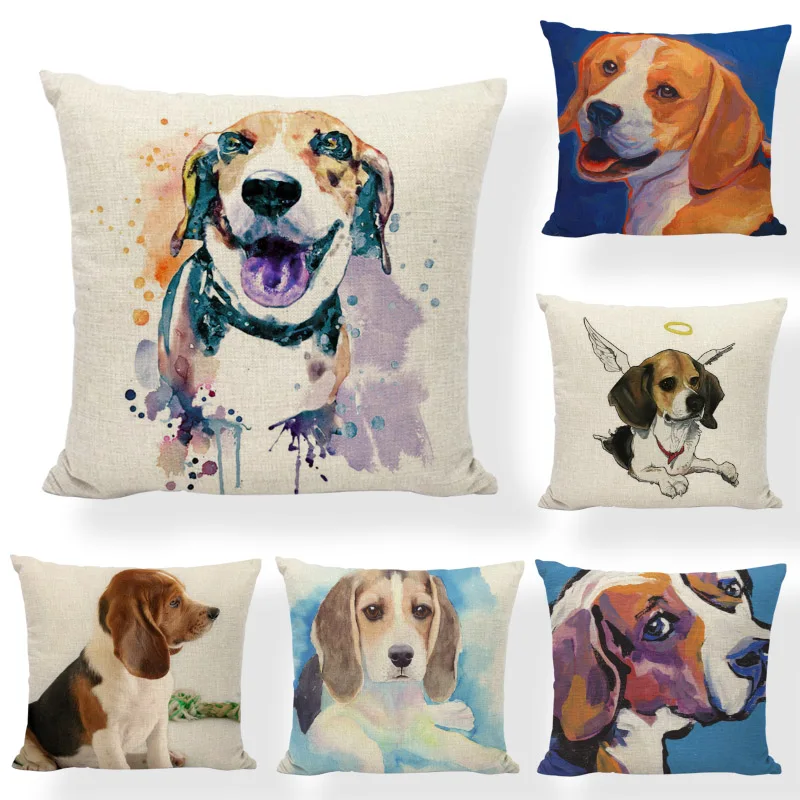 Promotional Cushion Cover Cute Beagle Animal Solid Background Home Bedroom Living Room Sofa Decor Gift Linen Print Pillow Cases
Promotional Cushion Cover Cute Beagle Animal Solid Background Home Bedroom Living Room Sofa Decor Gift Linen Print Pillow Cases