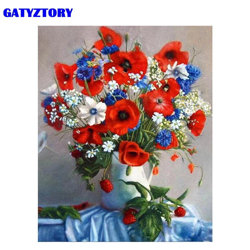 GATYZTORY Frame Red Flowers DIY Painting By Number Modern Canvas Painting Acrylic Paint By Numbers For Wall Art Picture 40x50cm
GATYZTORY Frame Red Flowers DIY Painting By Number Modern Canvas Painting Acrylic Paint By Numbers For Wall Art Picture 40x50cm