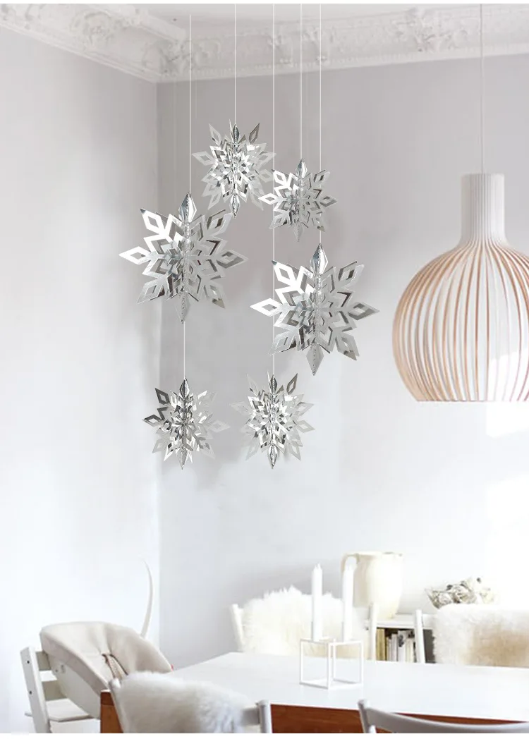 6pcs/set Three-dimensional Hollow Snowflake Hanging Cardboard Party Christmas Decorations for Home 2018
6pcs/set Three-dimensional Hollow Snowflake Hanging Cardboard Party Christmas Decorations for Home 2018