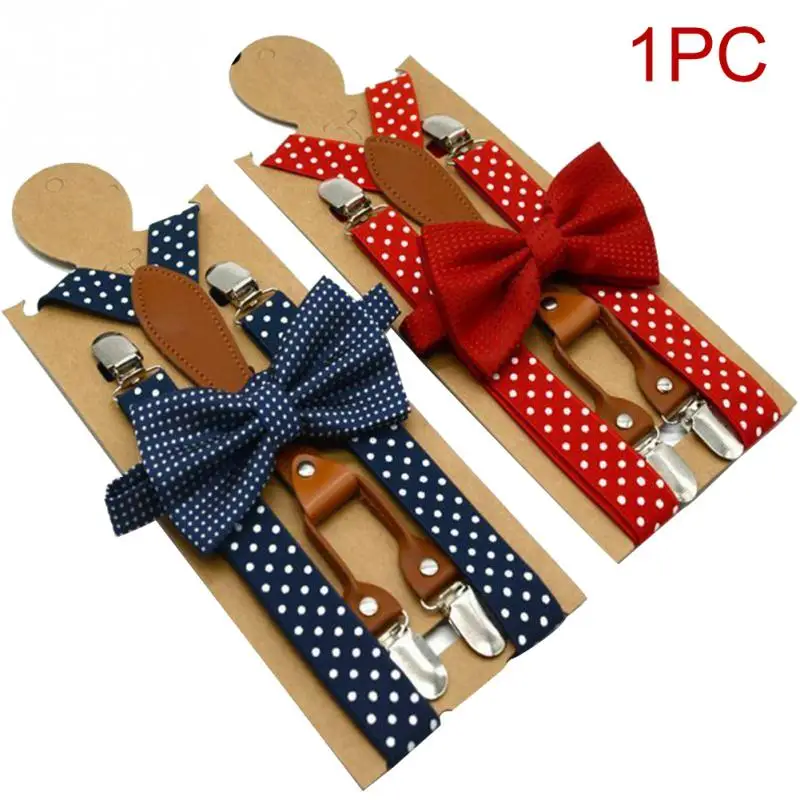 1 pcs Polka Dot Bow Tie Suspenders for Men Women 4 Clip Leather Adult Bowtie Braces for Trousers Navy Red
1 pcs Polka Dot Bow Tie Suspenders for Men Women 4 Clip Leather Adult Bowtie Braces for Trousers Navy Red
