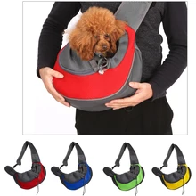 2019 pet filhote de cachorro transportadora saco de viagem ao ar livre bolsa bolsa malha ombro único estilingue conforto viagem bolsa ombro para cães s/l(China)