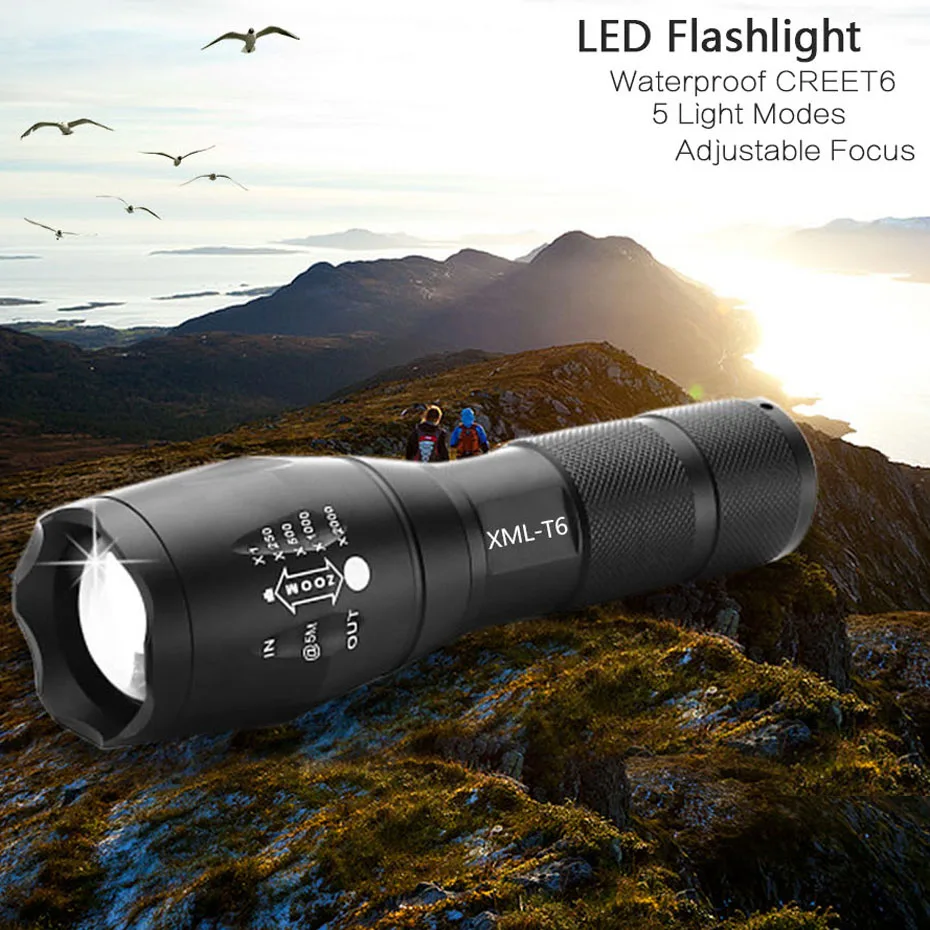 XML-T6 Mini ZOOM Portable LED Flash Light Outdoor Rechargeable 3xAAA/18650 Battery Powerful Waterproof Tactical Lanterna
XML-T6 Mini ZOOM Portable LED Flash Light Outdoor Rechargeable 3xAAA/18650 Battery Powerful Waterproof Tactical Lanterna