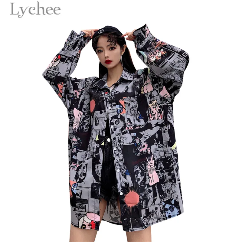 Lychee Cartoon Anime Character Women Blouse Shirt Turn Down Collar Casual Loose Long Sleeve Female Blouse Tops Blusa Tops
Lychee Cartoon Anime Character Women Blouse Shirt Turn Down Collar Casual Loose Long Sleeve Female Blouse Tops Blusa Tops