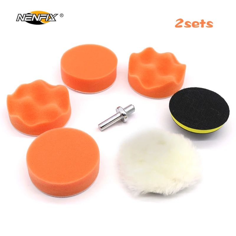 2 Sets 7pcs 3" Car Sponge Polishing Pad Set Polishing Buffer Waxing Adapter Drill Kit for Auto Paint Care Polisher Grinding Set
2 Sets 7pcs 3" Car Sponge Polishing Pad Set Polishing Buffer Waxing Adapter Drill Kit for Auto Paint Care Polisher Grinding Set