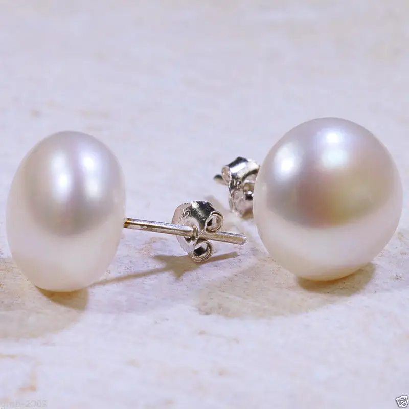 charm accessory> Beautiful 9-10mm White Natural Freshwater Pearls Silver Stud Earrings
charm accessory> Beautiful 9-10mm White Natural Freshwater Pearls Silver Stud Earrings
