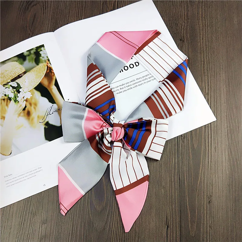 The New Patchwork Scarf Lady Spring and Autumn Summer Multi-purpose Ribbon Bag Wrap Wrist Belt Hair Band Stripes Silk Scarf
The New Patchwork Scarf Lady Spring and Autumn Summer Multi-purpose Ribbon Bag Wrap Wrist Belt Hair Band Stripes Silk Scarf