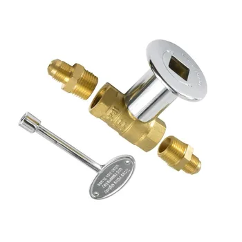 1/2Inch Straight Quarter Turn Shut-Off Valve Kit for NG LP Gas Fire Pits with Chrome Flange key valve with 3/8"flare adapters
1/2Inch Straight Quarter Turn Shut-Off Valve Kit for NG LP Gas Fire Pits with Chrome Flange key valve with 3/8"flare adapters