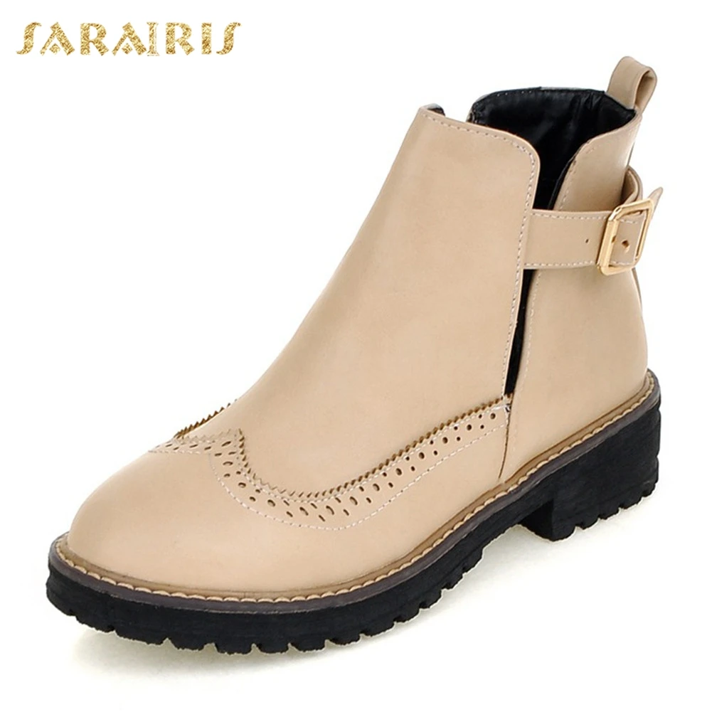 Sarairis 2019 new Hot dropship Buckle Strap Add Fur Low Heels Warm Shoes Woman Ankle Boots Winter Boots Woman Big Size 33-43
Sarairis 2019 new Hot dropship Buckle Strap Add Fur Low Heels Warm Shoes Woman Ankle Boots Winter Boots Woman Big Size 33-43