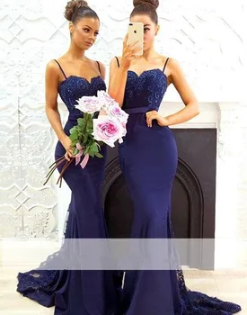 Blue 2019 Cheap Bridesmaid Dresses Under 50 Mermaid Spaghetti Straps Lace Beaded Wedding Party Dresses
Blue 2019 Cheap Bridesmaid Dresses Under 50 Mermaid Spaghetti Straps Lace Beaded Wedding Party Dresses