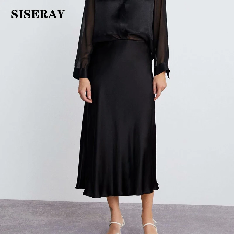 2019 Chic High Waist Midi Silk Satin Skirt Black Gloss Elegant Skirts Womens Faldas Mujer Fashion Women Clothing Skirt For Women
2019 Chic High Waist Midi Silk Satin Skirt Black Gloss Elegant Skirts Womens Faldas Mujer Fashion Women Clothing Skirt For Women