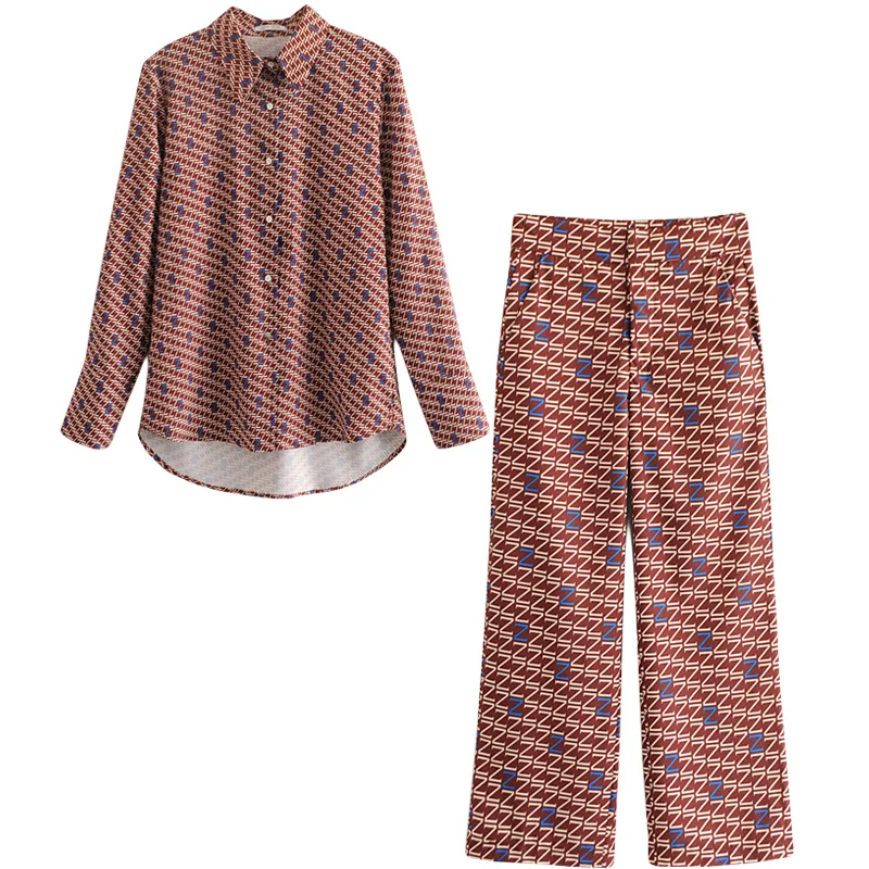 Set women's printed shirt high waist casual wide leg pants two-piece 2019 spring new temperament fashion elegant women's clothes
Set women's printed shirt high waist casual wide leg pants two-piece 2019 spring new temperament fashion elegant women's clothes