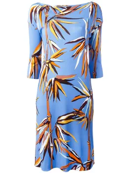 New women's beautiful bamboo printing short sleeve elastic knitting slim fashion dress
New women's beautiful bamboo printing short sleeve elastic knitting slim fashion dress