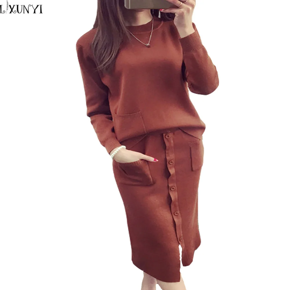 Autumn Winter Women Sweater Suit Set with Skirts Preppy Style Knitted Skirt Suits Female Sweater+Skirt Sets Women 2 Piece Sets
Autumn Winter Women Sweater Suit Set with Skirts Preppy Style Knitted Skirt Suits Female Sweater+Skirt Sets Women 2 Piece Sets
